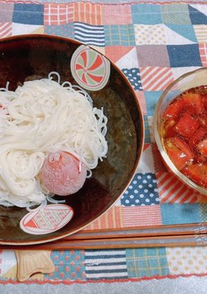 ♡トマトのつけだれそうめん♡-レシピのメイン写真