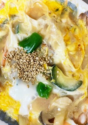根菜チクワ味噌炒煮味スペイン風味オムレツ-レシピのメイン写真
