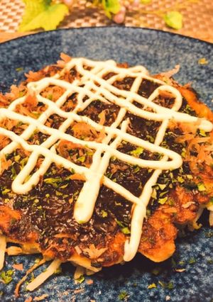 混ぜて焼くだけ！簡単もやしお好み焼き-レシピのメイン写真