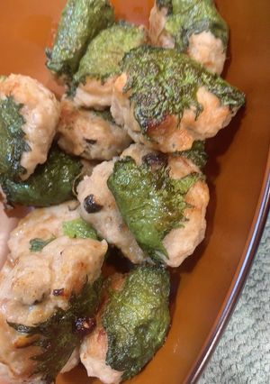 つまみに！豚ひき肉と豆腐と大葉のつくね-レシピのメイン写真