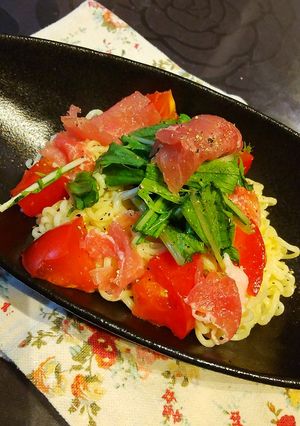 冷製パスタ風塩レモン混ぜそば-レシピのメイン写真