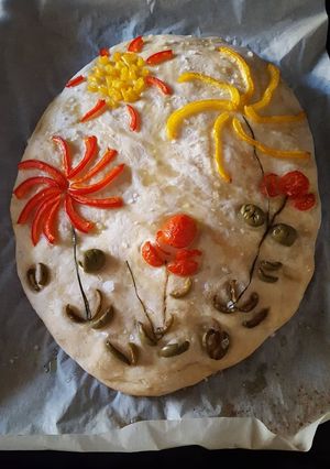 花のフォカッチャ-レシピのメイン写真