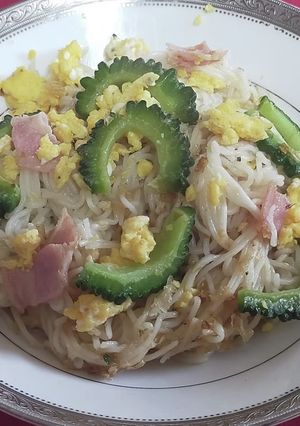 そうめんチャンプルー ゴーヤとベーコン-レシピのメイン写真