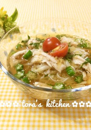 夏は冷やして冬は暖か☘️フォー風スープ麺-レシピのメイン写真