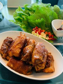 揚げ豆腐の肉巻き〜韓国風-レシピのメイン写真
