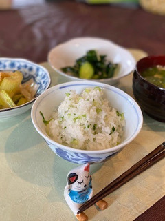 セロリご飯とみそ汁-レシピのメイン写真