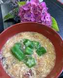 夏野菜のサンラータンスープかんずり風味
