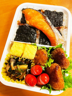 鮭乗っけ海苔弁(覚え書き)-レシピのメイン写真