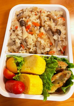 じゃこ天の炊き込みご飯弁当（覚え書き）-レシピのメイン写真