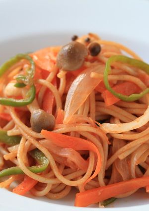 野菜もりもり！ ナポリタン風パスタ-レシピのメイン写真