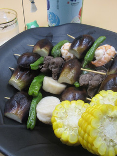 ヘタ紫ナスの串焼き風酒蒸し-レシピのメイン写真