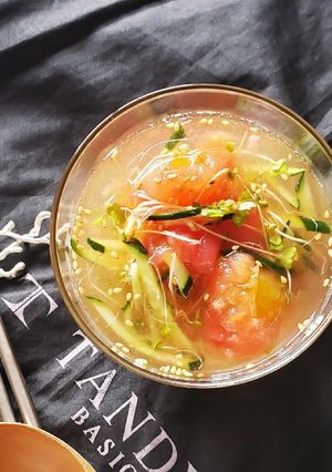 どろどろ美味しい~冷凍トマト～冷スープ-レシピのメイン写真
