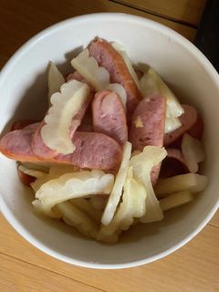 #メロンゴーヤとウィンナーの炒め物-レシピのメイン写真