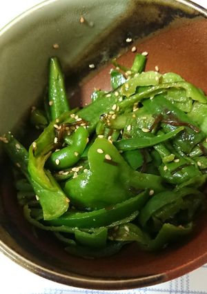 ピーマンの塩昆布和え-レシピのメイン写真