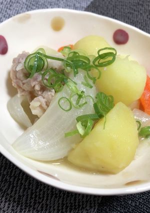 電子レンジで塩肉じゃが-レシピのメイン写真
