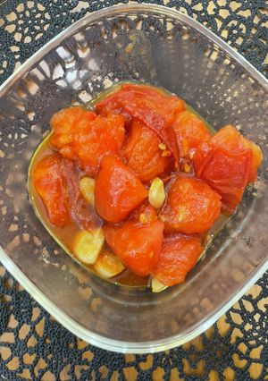 トマトのニンニク炒め-レシピのメイン写真