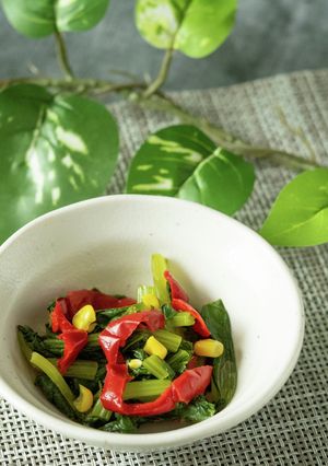 小松菜のソテー【入院食㉑昼/温副菜】-レシピのメイン写真
