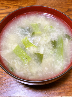 オクラと乾燥野菜ミックスの味噌汁-レシピのメイン写真