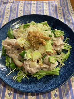 豚冷しゃぶ野菜盛り♡にんにく胡麻味噌添え-レシピのメイン写真
