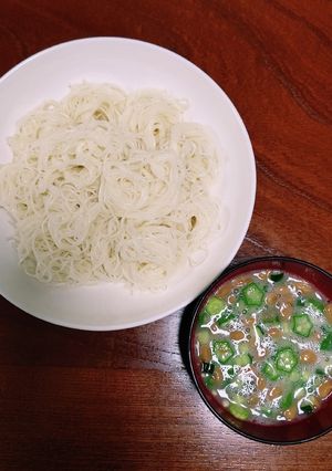 ねば～るそうめん-レシピのメイン写真