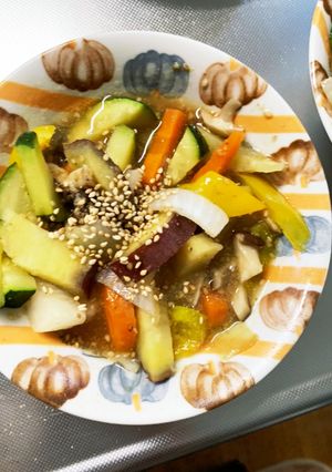 根菜あんかけうどん味温野菜サラダ-レシピのメイン写真