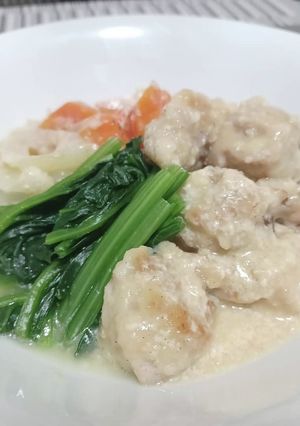 超簡単!鶏もも肉のクリーム煮込み風!!-レシピのメイン写真