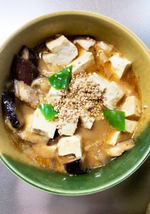 全てレンジ豚こまみそ豚丼味麻婆豆腐茄子-レシピのメイン写真