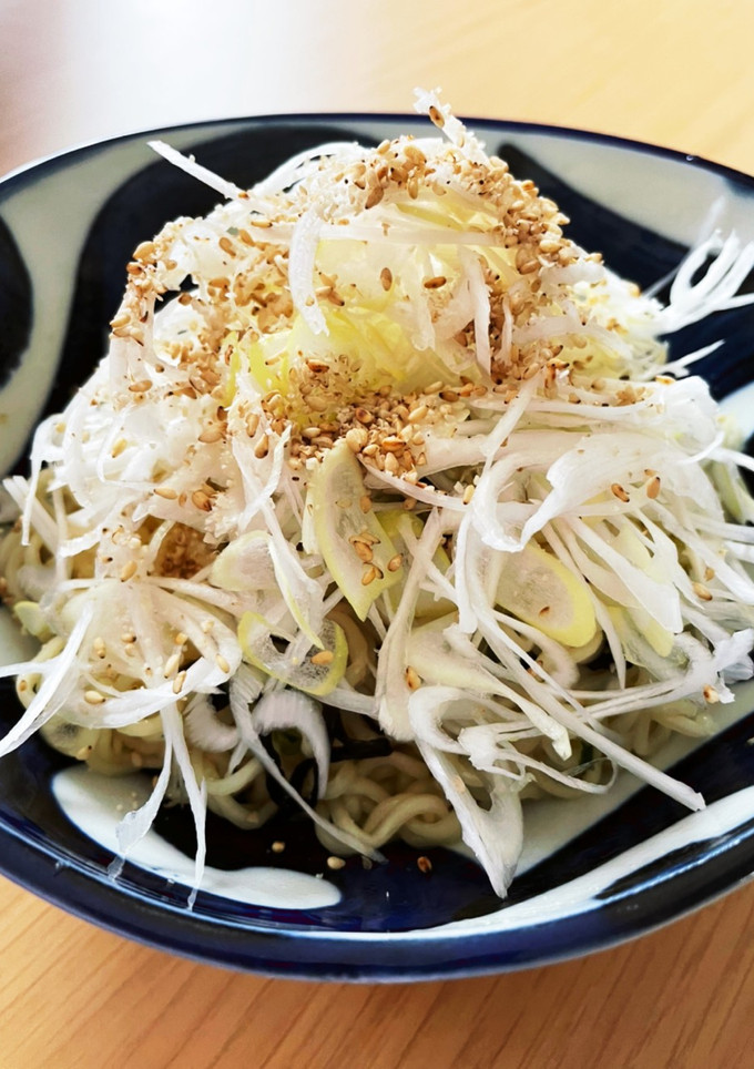 簡単ネギまみれ!冷し塩ラーメン-レシピのメイン写真