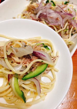 サバ缶の冷製パスタサラダ-レシピのメイン写真