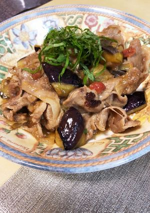 梅でさっぱり！豚肉となすの甘じょっぱ炒め-レシピのメイン写真