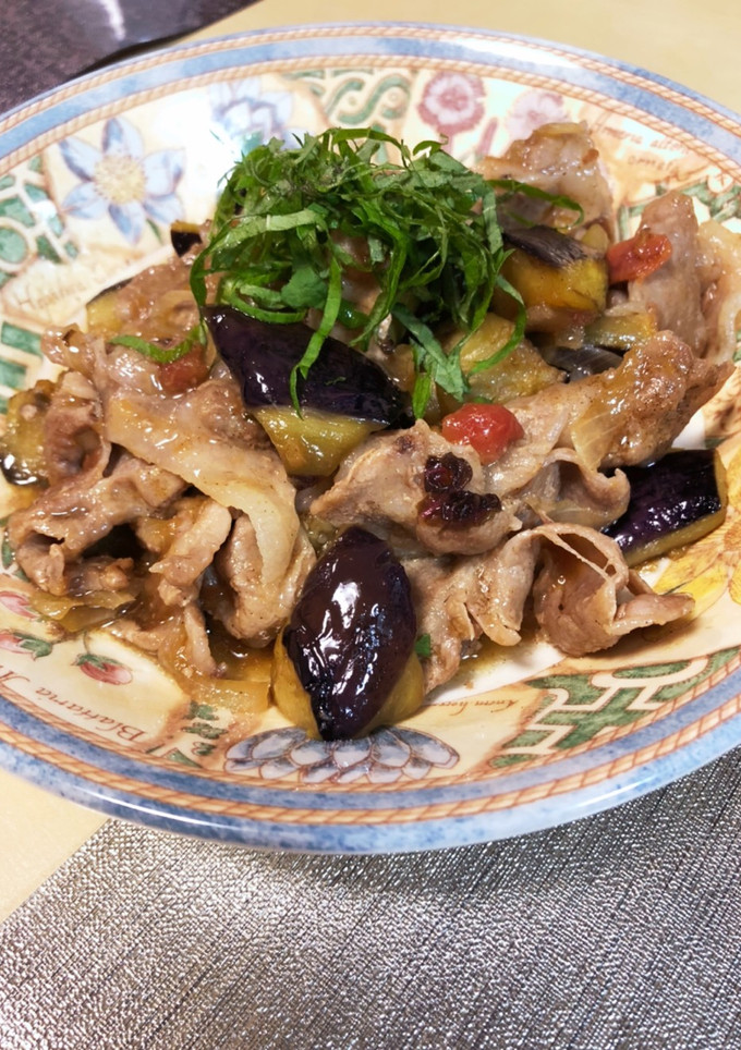 梅でさっぱり！豚肉となすの甘じょっぱ炒め-レシピのメイン写真