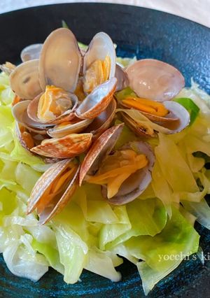 材料２つ！アサリとキャベツの酒蒸し-レシピのメイン写真