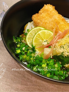 鯵フライ乗せ冷やしうどん-レシピのメイン写真