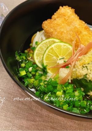 鯵フライ乗せ冷やしうどん-レシピのメイン写真