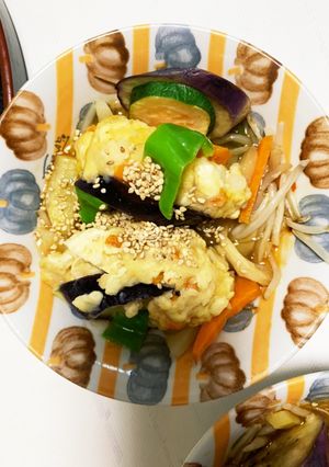 レンジなすと豆腐甘辛ミルフィーユ蒸し-レシピのメイン写真