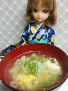 リカちゃん♡えのきと卵の中華スープꕤ*。-レシピのメイン写真