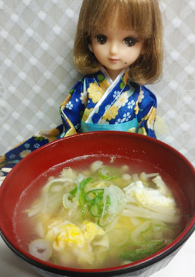 リカちゃん♡えのきと卵の中華スープꕤ*｡-レシピのメイン写真