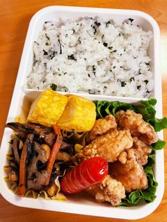 から揚げとひじき煮弁当(覚え書き)-レシピのメイン写真