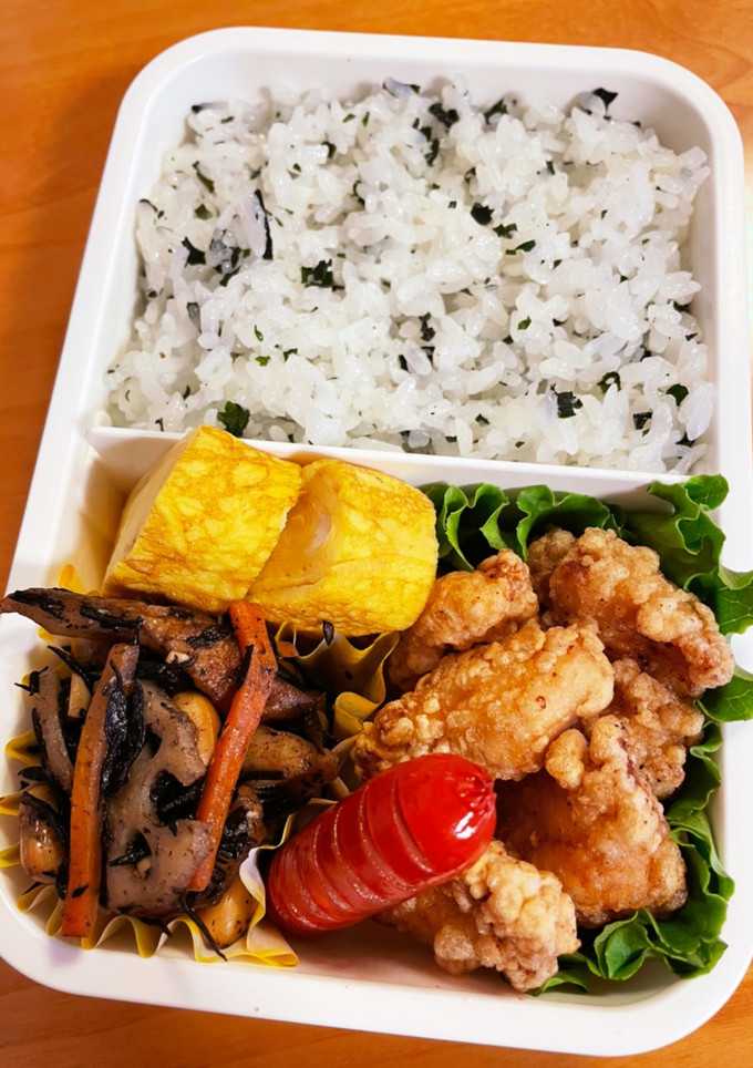 から揚げとひじき煮弁当（覚え書き）-レシピのメイン写真