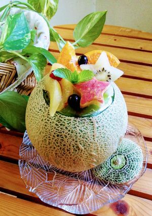好きなフルーツでまるごとメロンケーキ-レシピのメイン写真