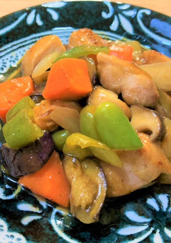 ごろごろ野菜の黒酢炒め-レシピのメイン写真