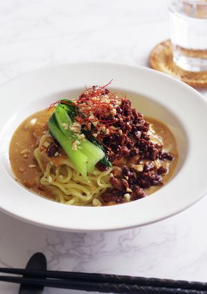 ごまドレで簡単！即席汁なし担々麺-レシピのメイン写真