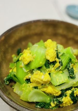 青梗菜と卵の炒め物-レシピのメイン写真