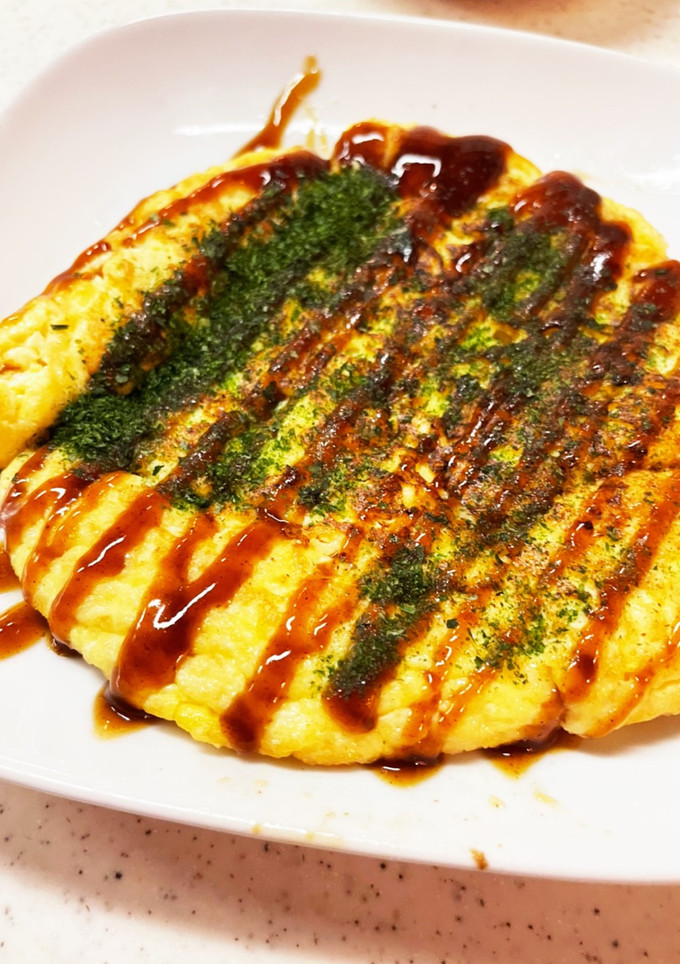 ふんわり♡卵と豆腐のオム焼き-レシピのメイン写真
