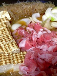 簡単!豚肉ですき焼き風煮!-レシピのメイン写真