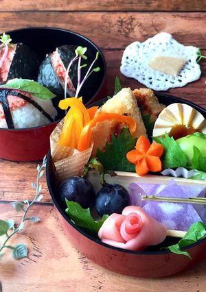 文月16　たらこおにぎり　涼弁当-レシピのメイン写真