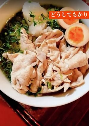 どうしても失いたくない冷しぶた肉うどん-レシピのメイン写真