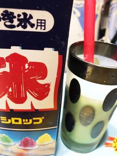 メロンシェイク 簡単かき氷シロップで-レシピのメイン写真