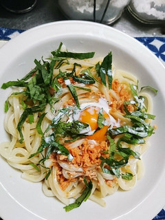 ズボラ!簡単!鮭フレークうどん-レシピのメイン写真