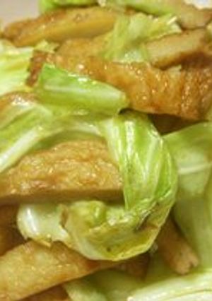 母の味！！キャベツと天ぷらの炒めもの-レシピのメイン写真